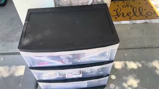 3 Drawer Wide Cart Black Storage Plastic Review