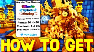 HOW TO GET UPGRADED TITAN CLOCKMAN SHOWCASE in TOILET TOWER DEFENSE! ROBLOX