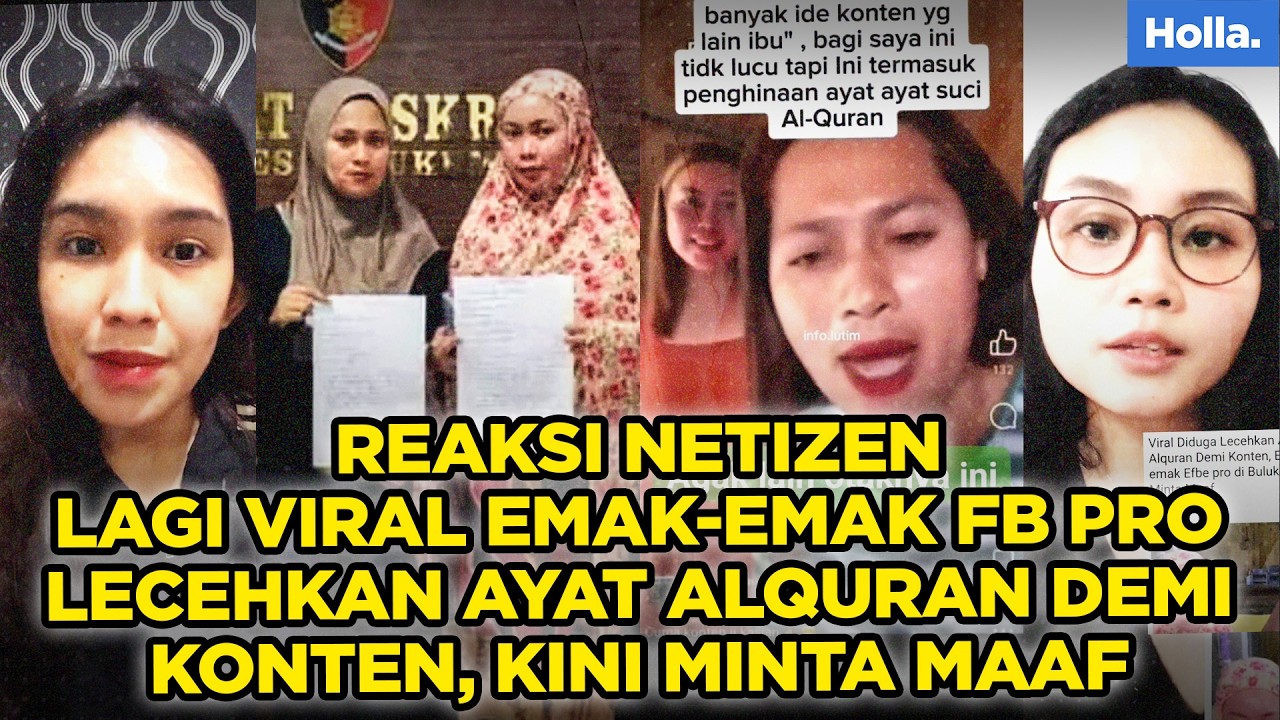 Reaksi Netizen Lagi Viral Emak-emak Fb Pro Lecehkan Ayat Alquran Demi Konten, Kini Minta Maaf