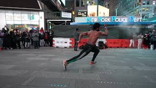 NYC Times Square  Brake Dancers 2022 January 2