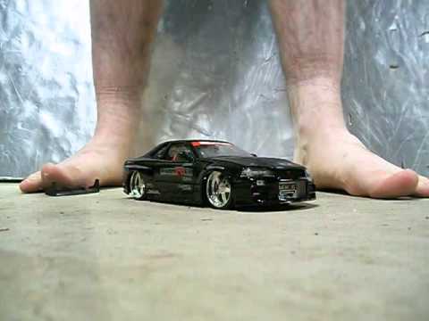 Trampling Stomping Nissan Racer Crushed Barefoot