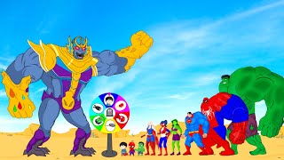 Rescue SUPER HEROES HULK Family & SPIDERMAN, SUPERMAN VS BIG THANOS: Returning from the Dead SECRET