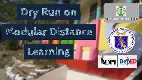 Dry run on Modular Distance Learning. Alegria National High School
