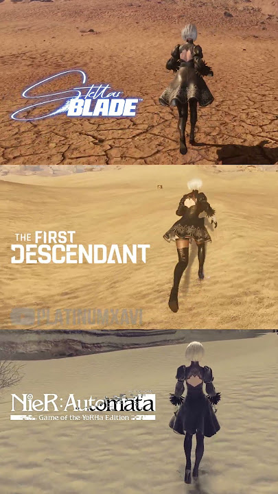 2B Outfit in Stellar Blade vs The First Descendant vs NieR Automata | Back Side Comparison (4K)