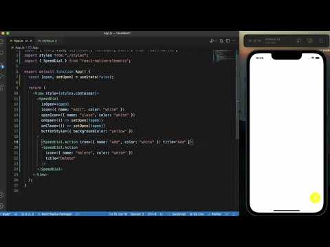 React Native Tutorial 63 - SpeedDial | React Native Elements