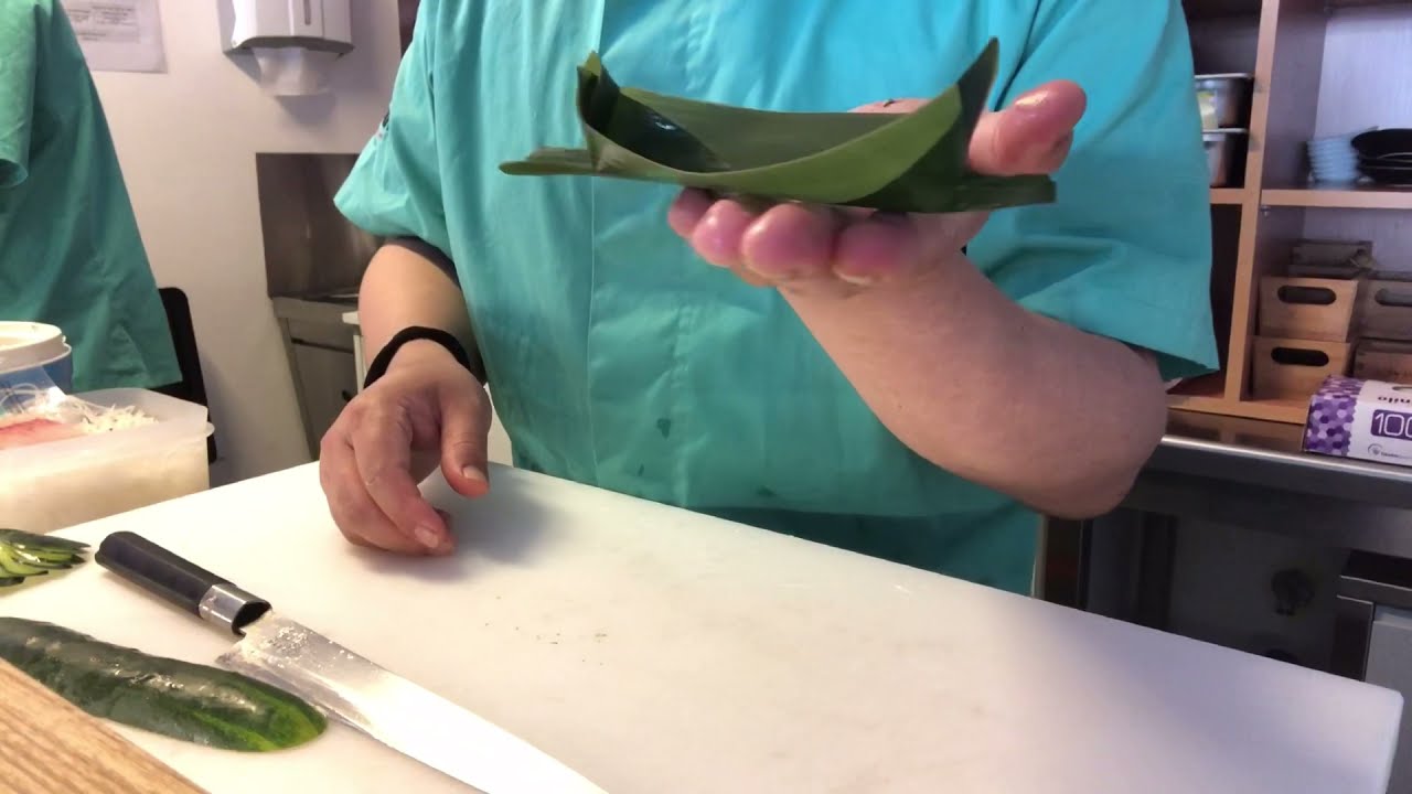 Traditional Japanese bamboo boat