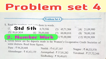 problem set 4 | std 5th maths | chp 2 numbers work | class 5 write numbers in words |