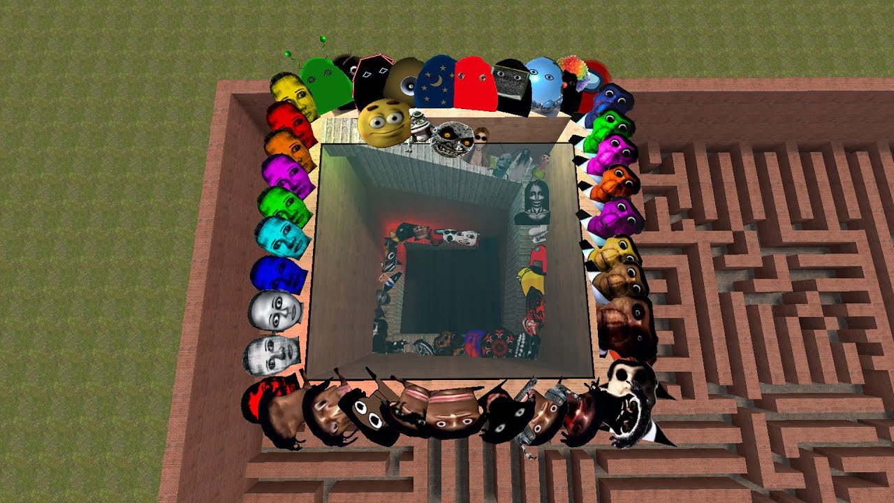 AUUGHH OBUNGA BIG ANGRY MUNCI SKIBIDI TOILET AND UNLIMITED NEXTBOTS IN BIGMAZE