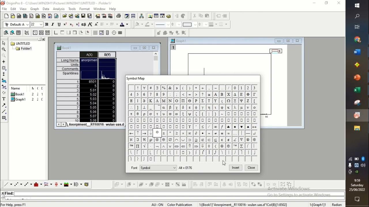 layouting Menggunakan Software Origin: Pengolahan Data XRD - YouTube
