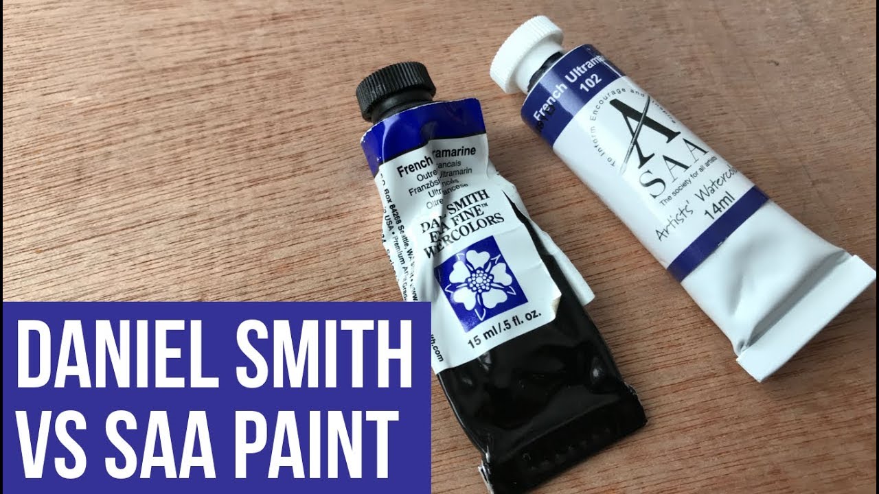 COMPARISON | French Ultramarine - Daniel Smith VS SAA Watercolor Paints