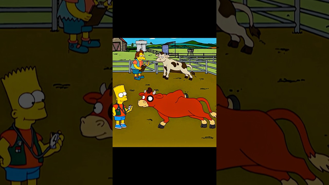 Bart raised a Cow #simpsons #shorts
