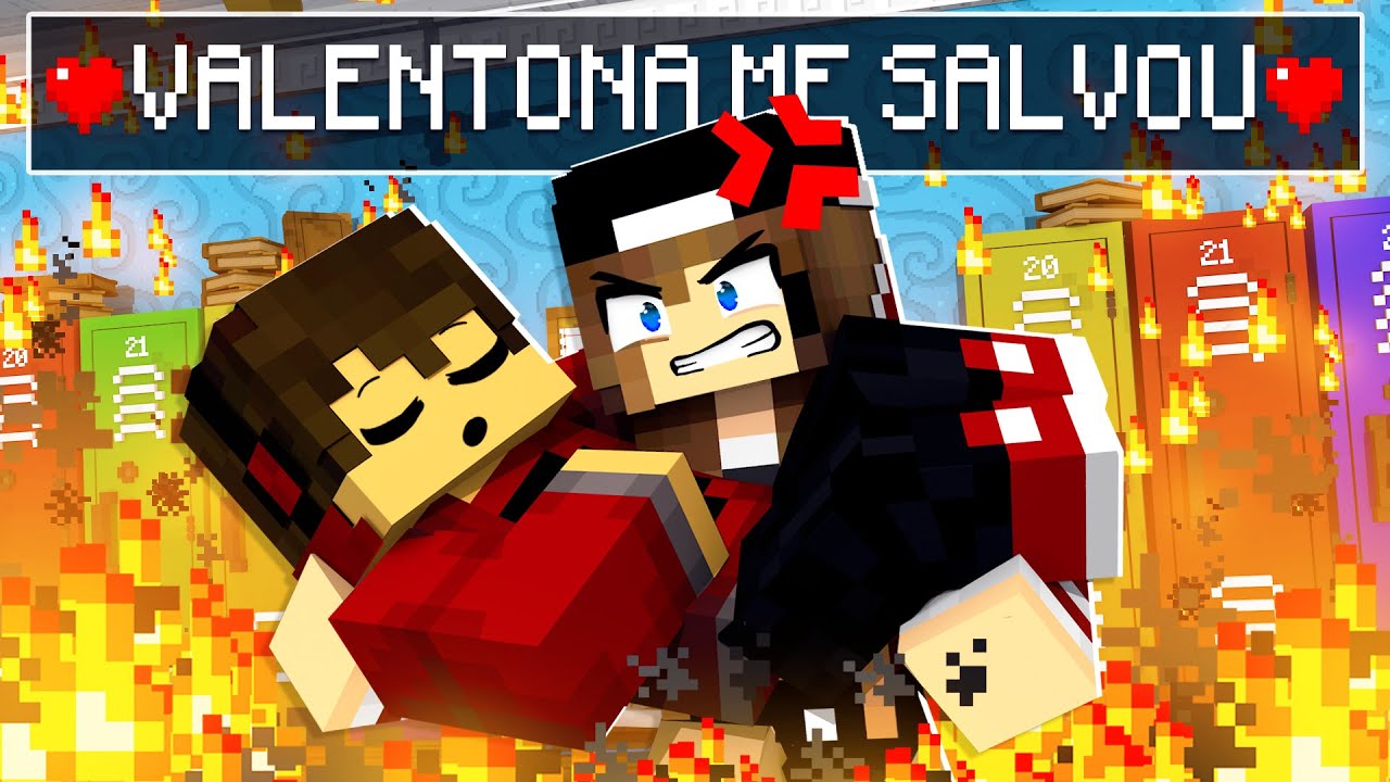 FUI SALVO PELA VALENTONA DA ESCOLA no MINECRAFT ✭ Guihh ✭