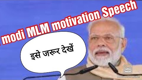 PM Modi Motivation speech Mlm On Network Marketing