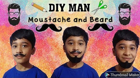 DIY Moustache and Beard | नकली दाड़ी और मूंछ बनाना सीखें /fake man moustache and Beard || pj mind