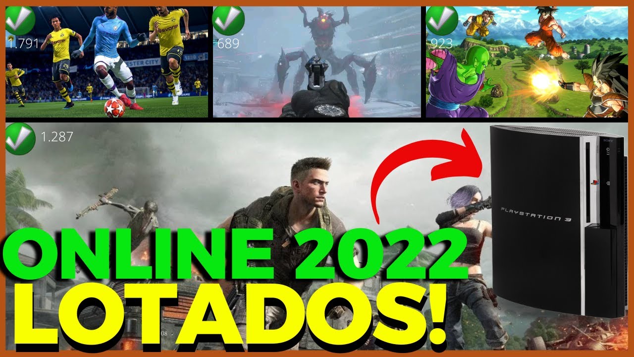 OS JOGOS DE PLAYSTATION 3 COM MAIS JOGADORES ONLINE ATUALMENTE EM 2022! TOP  MELHORES JOGOS! 