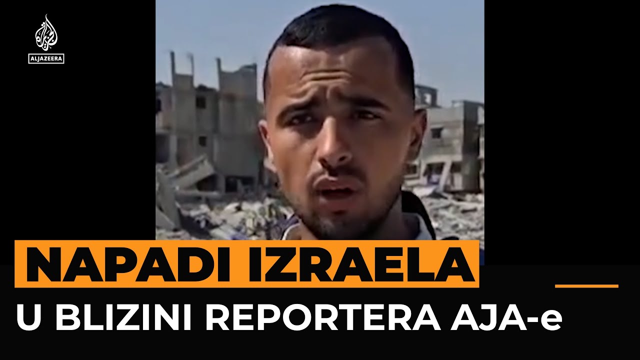 التقط فريق قناة الجزيرة لقطات لصواريخ إسرائيلية تسقط على منطقة سكنية في غزة