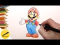 How to Draw Super Mario Step by Step (Nintendo Games) - Draw Super Mario Run