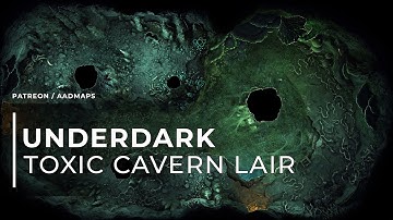UNDERDARK Toxic Cavern Lair | Animated Battle Map from Fantasy Battlemaps