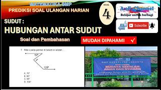 Prediksi Ulangan Harian Sudut 4: Hubungan Antar Sudut. Matematika SMP