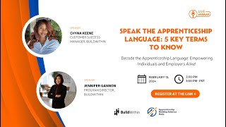 Speak the Apprenticeship Language