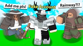 I Used a FAKE Account in Roblox Bedwars...