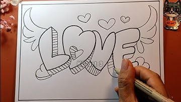 Nhịp điệu và sắc màu của chữ lớp 7 - sắc màu của chữ | vẽ trang trí chữ love | Kcart3