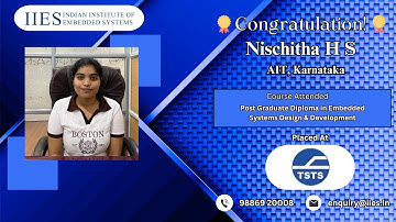 IIES Review - Nischitha H S placed at TSTS | Best institute for embedded system