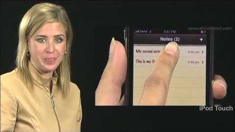 iPod Touch - How to Use the notes application in iPod Touch