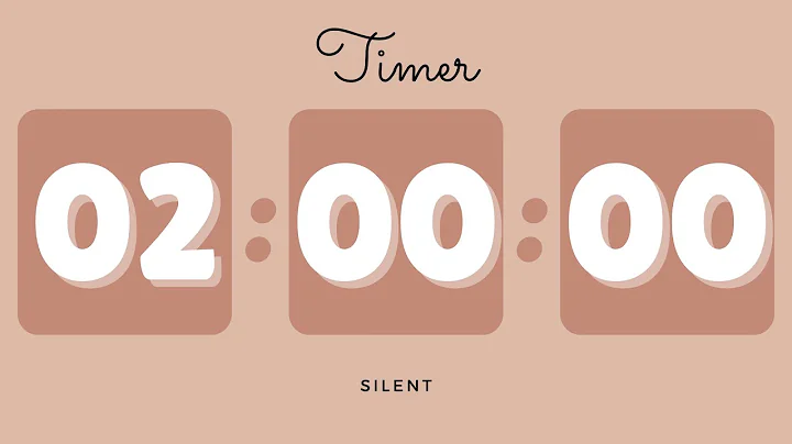 🍄‍🟫 2 Hours Silent Timer with Cute Ending Alarm | Pastel Brown Timer