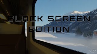 ASMR Train Winter Ride White Noise Sound Ambience 12 Hours - Black Screen Edition