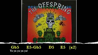 Backing track  - The Offspring - All I want (LYRICS AND CHORDS)