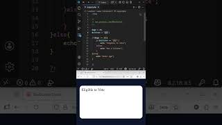 Nested If-Else in PHP – Real Voting Eligibility Logic 🗳️⚡