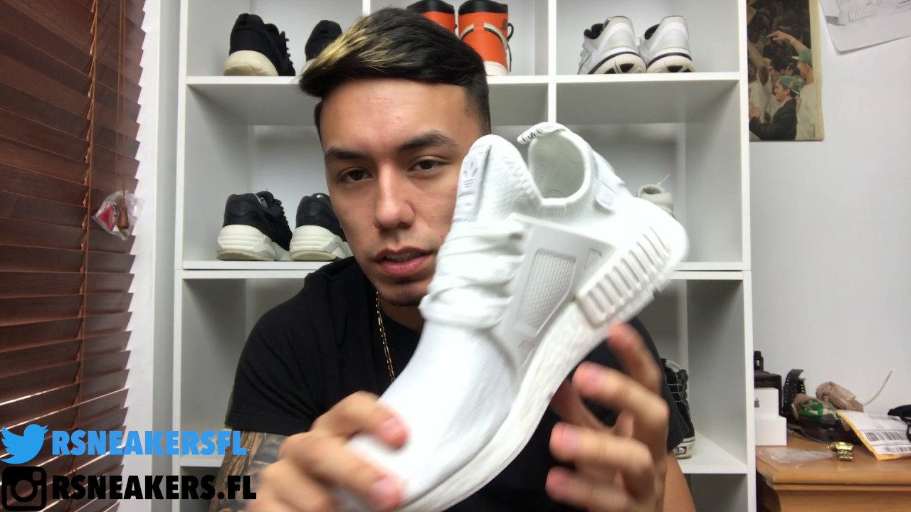 ADIDAS NMD XR1 "TRIPLE WHITE" REVIEW + ON FEET - YouTube