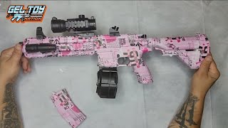 GEL TOY NATION PINK BRAVO TACTICAL RIFLE GEL BLASTER UNBOXING