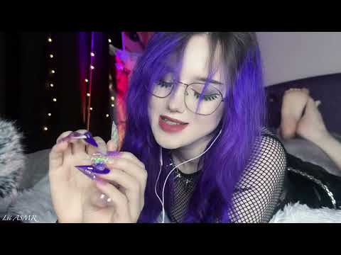 ⋆⋅ ♰ Long Nails & Fluffy Mic ♰ ⋅⋆ ASMR for relax