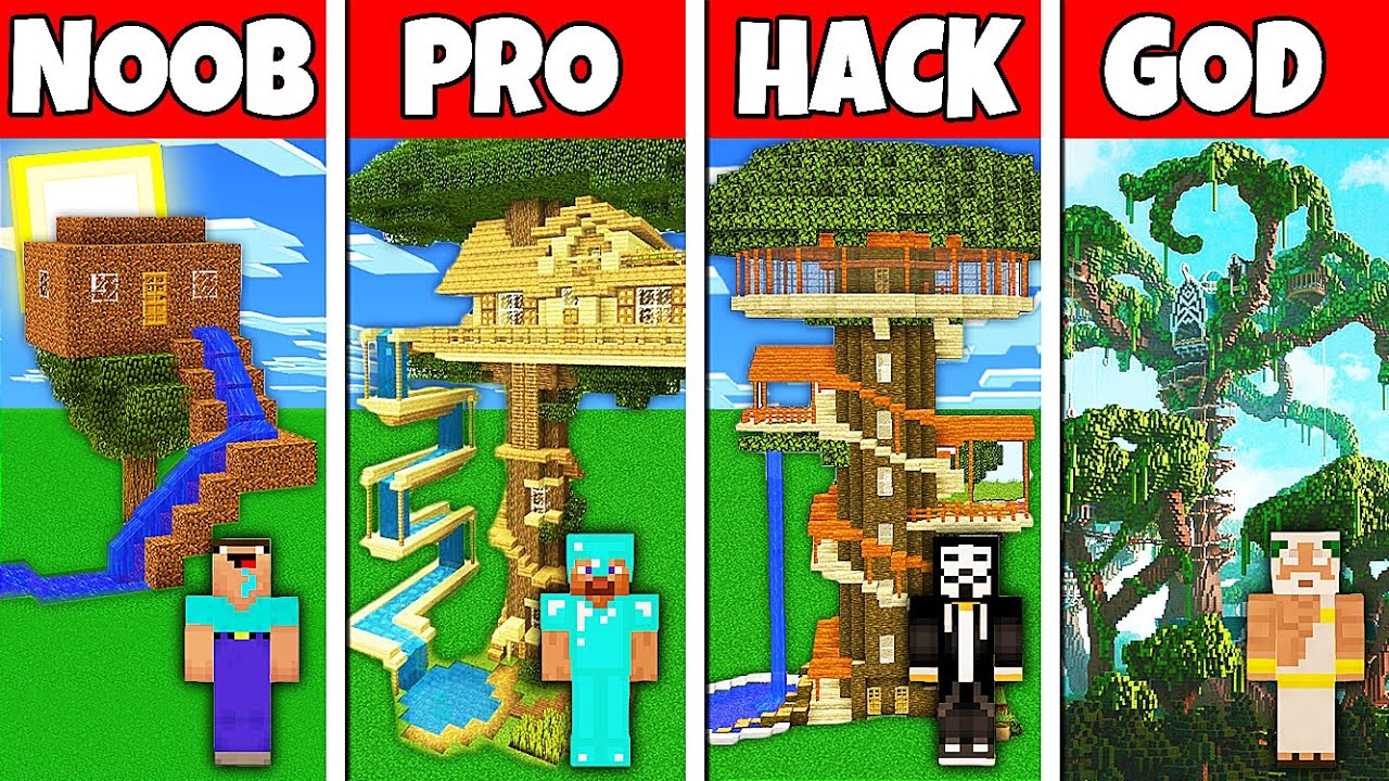 Minecraft WORKING IPHONE 15 PRO MAX HOUSE BUILD CHALLENGE - NOOB vs PRO vs HACKER vs GOD