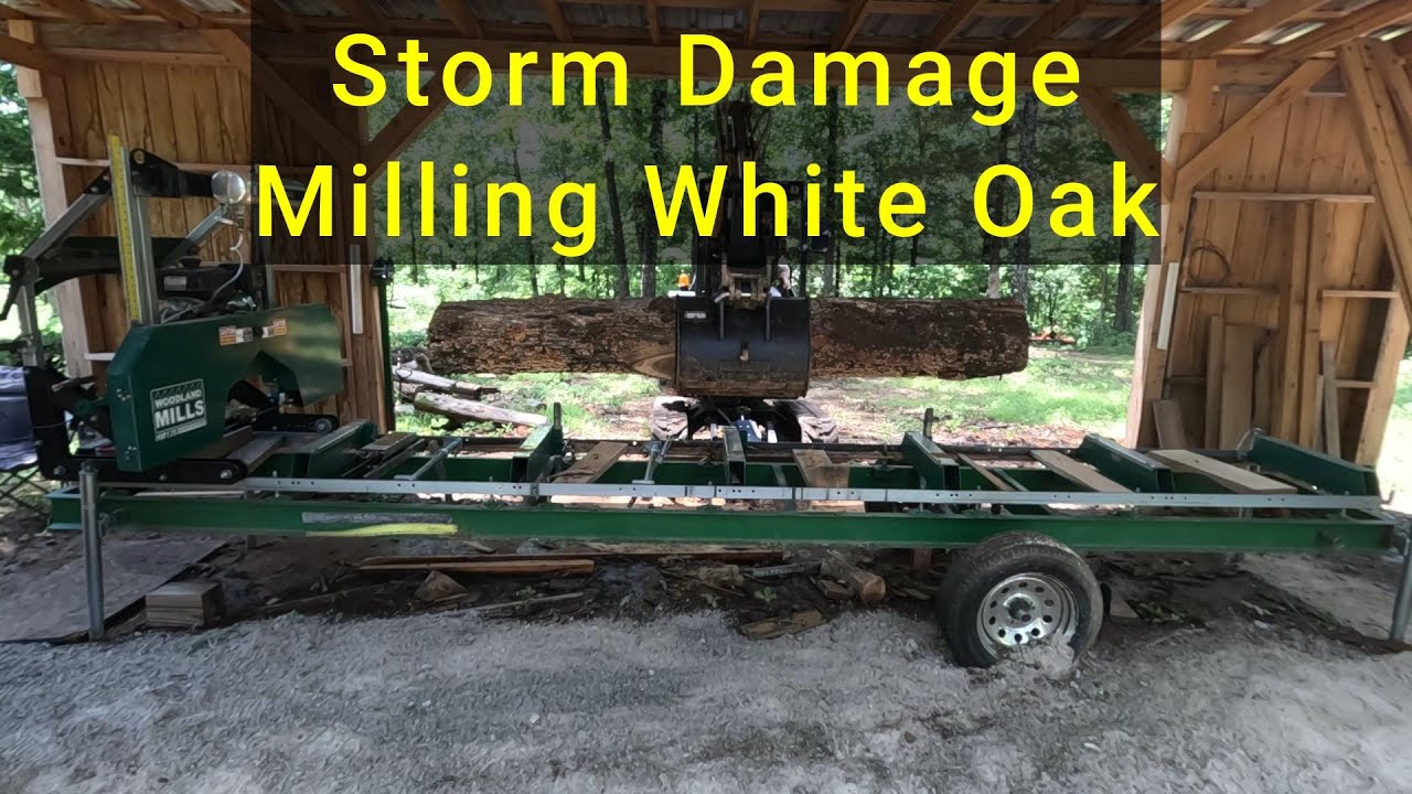 Storm Damage | Milling White Oak | Sawmill Shed Maintenance