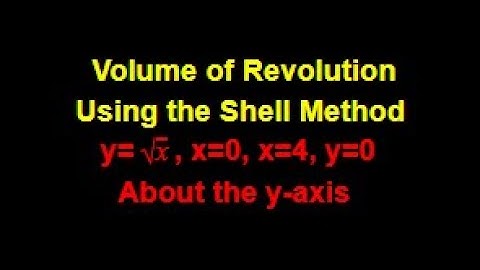 Volume of Revolution Using the *SHELL METHOD* | Calculus 2 | NJIT Math 112 (Section 6.2)