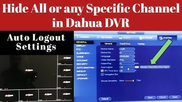 How to Hide Camera Display in Dahua DVR | How to set Channel Lock | Monitor Channel when logout