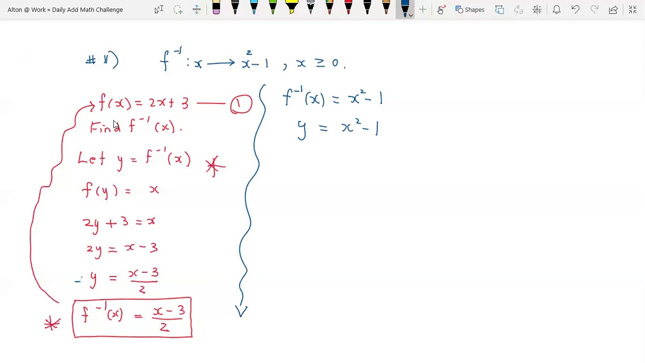 CSEC Add Maths June 2017 P1 Solutions Functions Qus 9 - 11 - YouTube