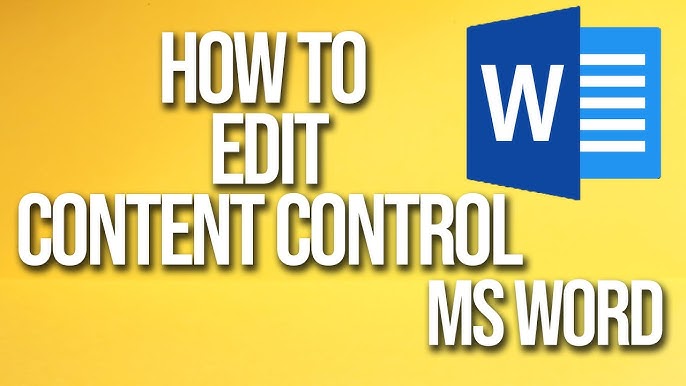 Word-1-4-Remove Content Control - Youtube