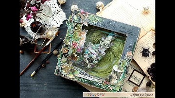 Altered Box - Scrapbooking Tutorial - "Box for fairies" by Elena Martynova