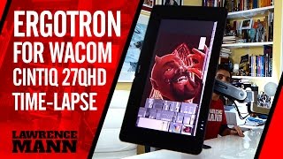 Ergotron LX Sit Stand Desk Mount LCD arm + Wacom Cintiq 27QHD Time-Lapse