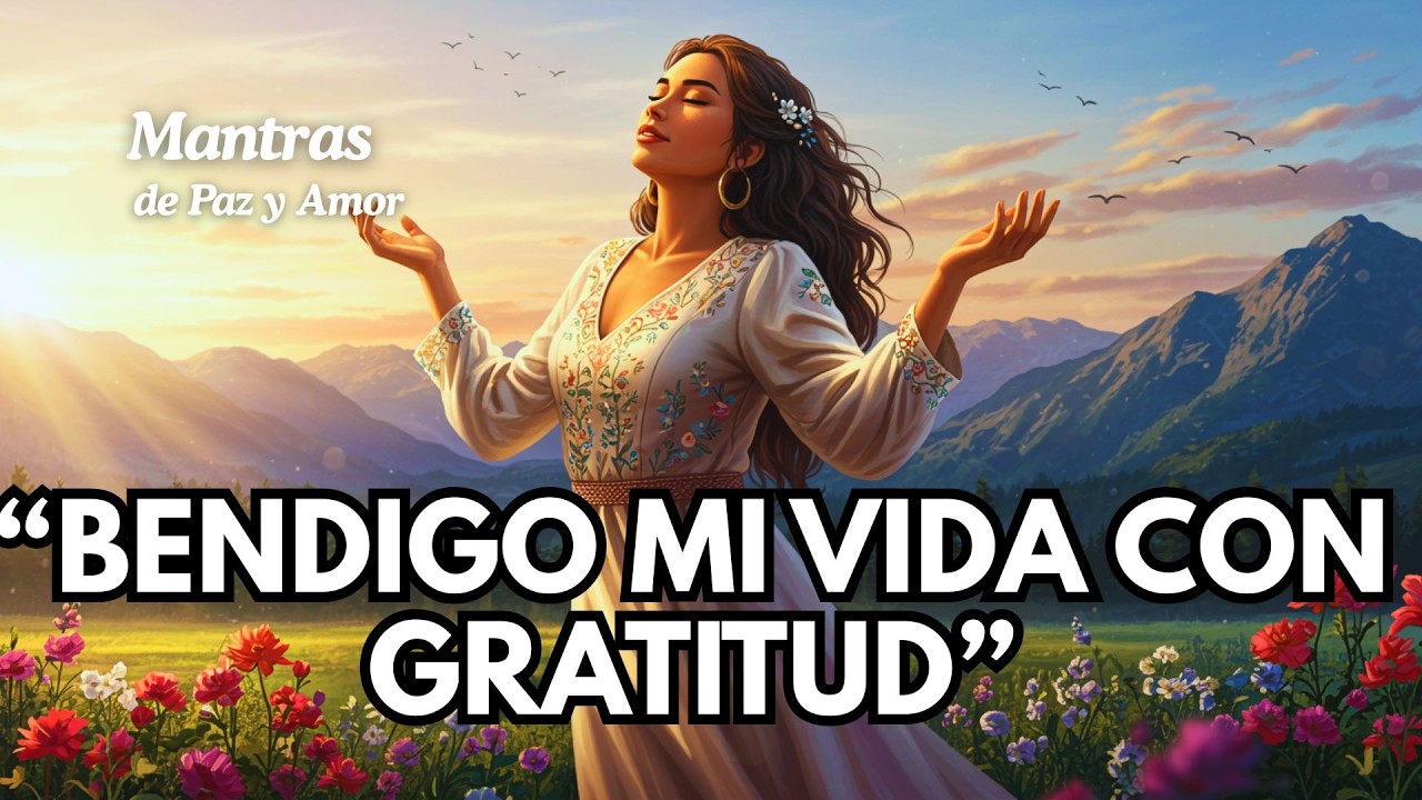 ✨🌸 BENDIGO MI VIDA CON GRATITUD | Mantra de Alta Vibración y Paz Interior