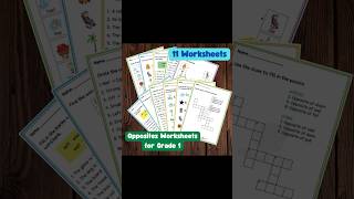 Opposites worksheets for kids #grade1resources #grade1worksheets