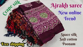 💞😍Online new arrival sarees collection💖 | 2/10/26 | Ajrak sarees, pure cotton, poonam, space silk screenshot 2