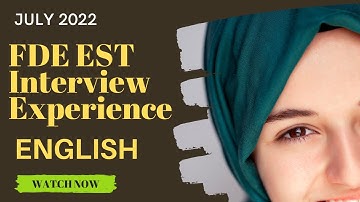 FDE EST English Interview Experience of a Candidate at FDE HQ Islamabad | English FDE Interview Tips