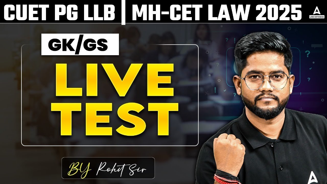 Static GK Live Test | CUET PG LLB & MHCET Law 2025 | Static GK For CUET ...