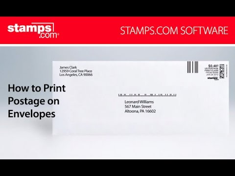 Stamps.com - How to Print USPS Postage on Envelopes 