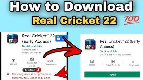 Download Real Cricket 22 | Fix the Early Access Program Is Currently Full, Space may open up later